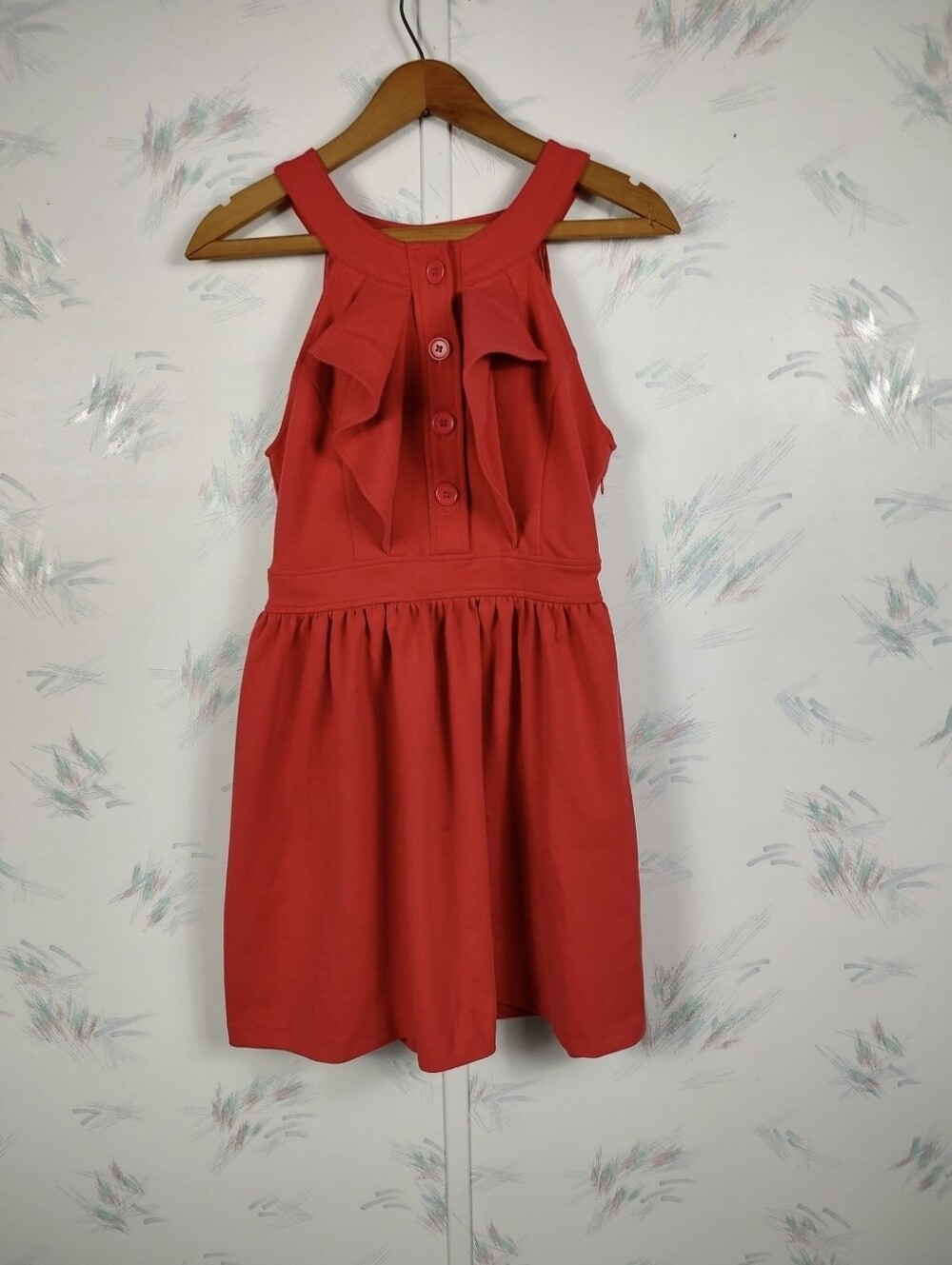 Jack By BB Dakota Red Sleeveless Dress Ruffle Size Small